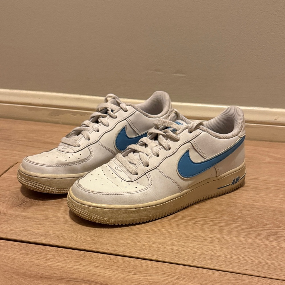 Nike Air Force Low 1 White University Blue  Sneakers size 6.5 Men 8 Women